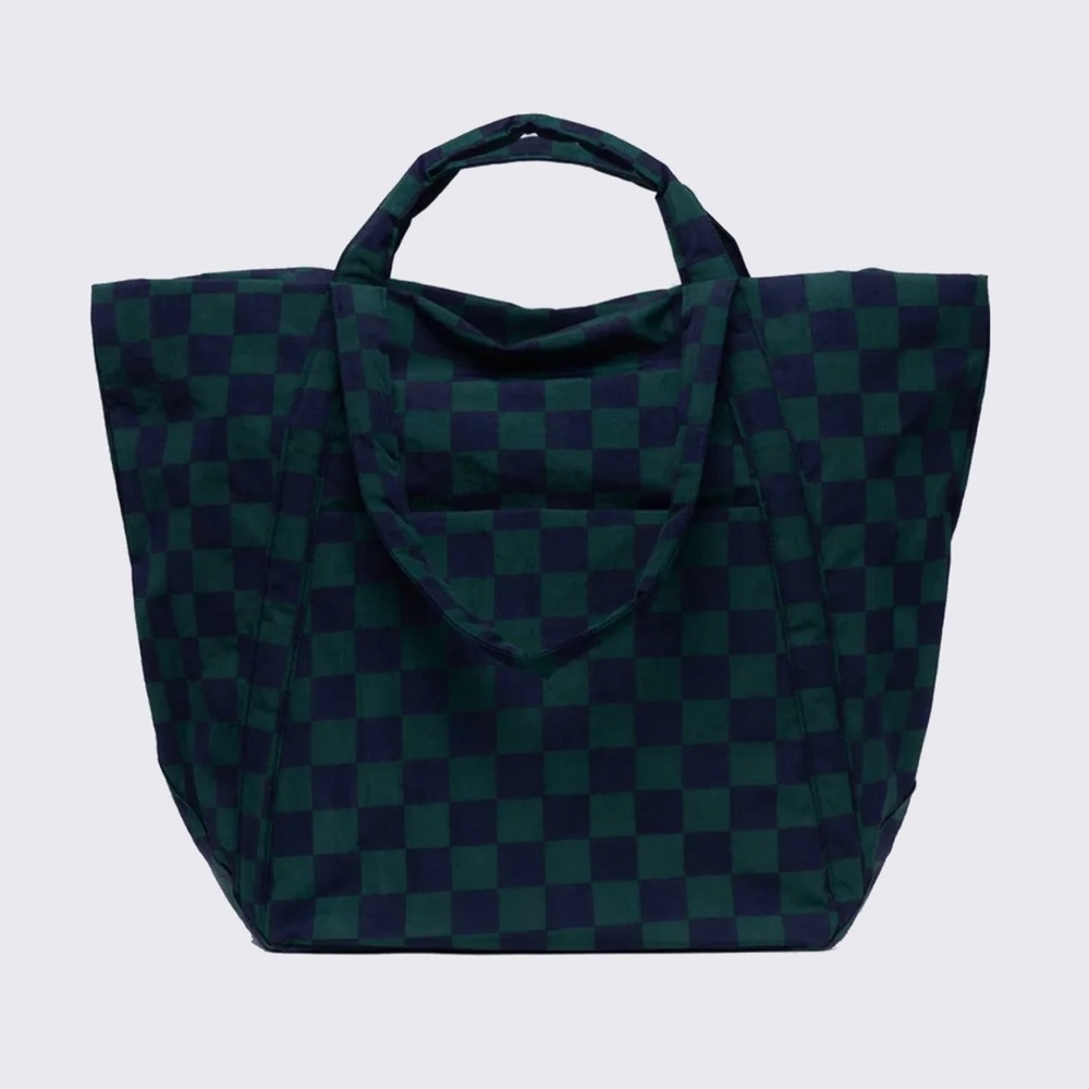 Baggu Travel Cloud Bag - Navy Green Check